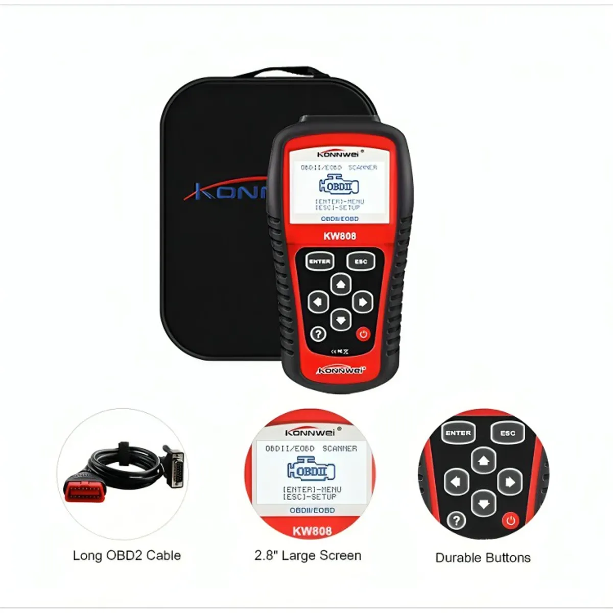 GENERICO - Escáner Automotriz Obd2eobd Lector De Código Srz
