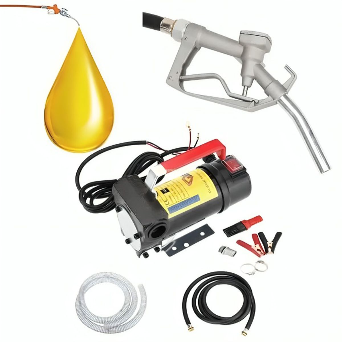 GENERICO - Bomba Trasvasije 12v 175w Motor Manguera Pistola