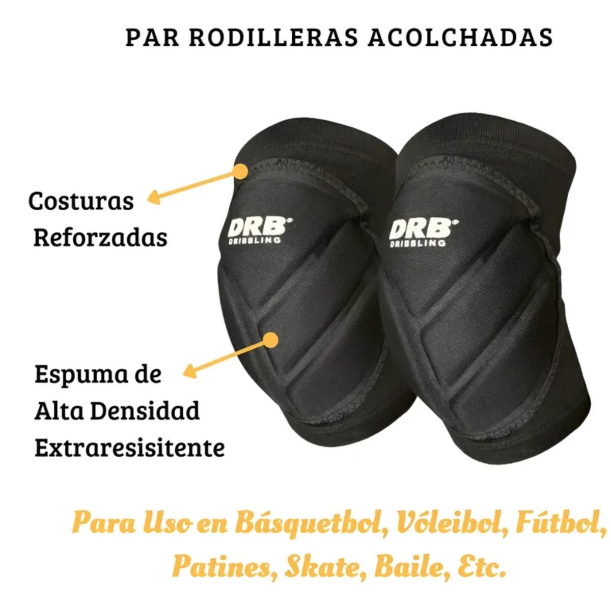 DRB - Rodillera Deportiva Acolchada High Density