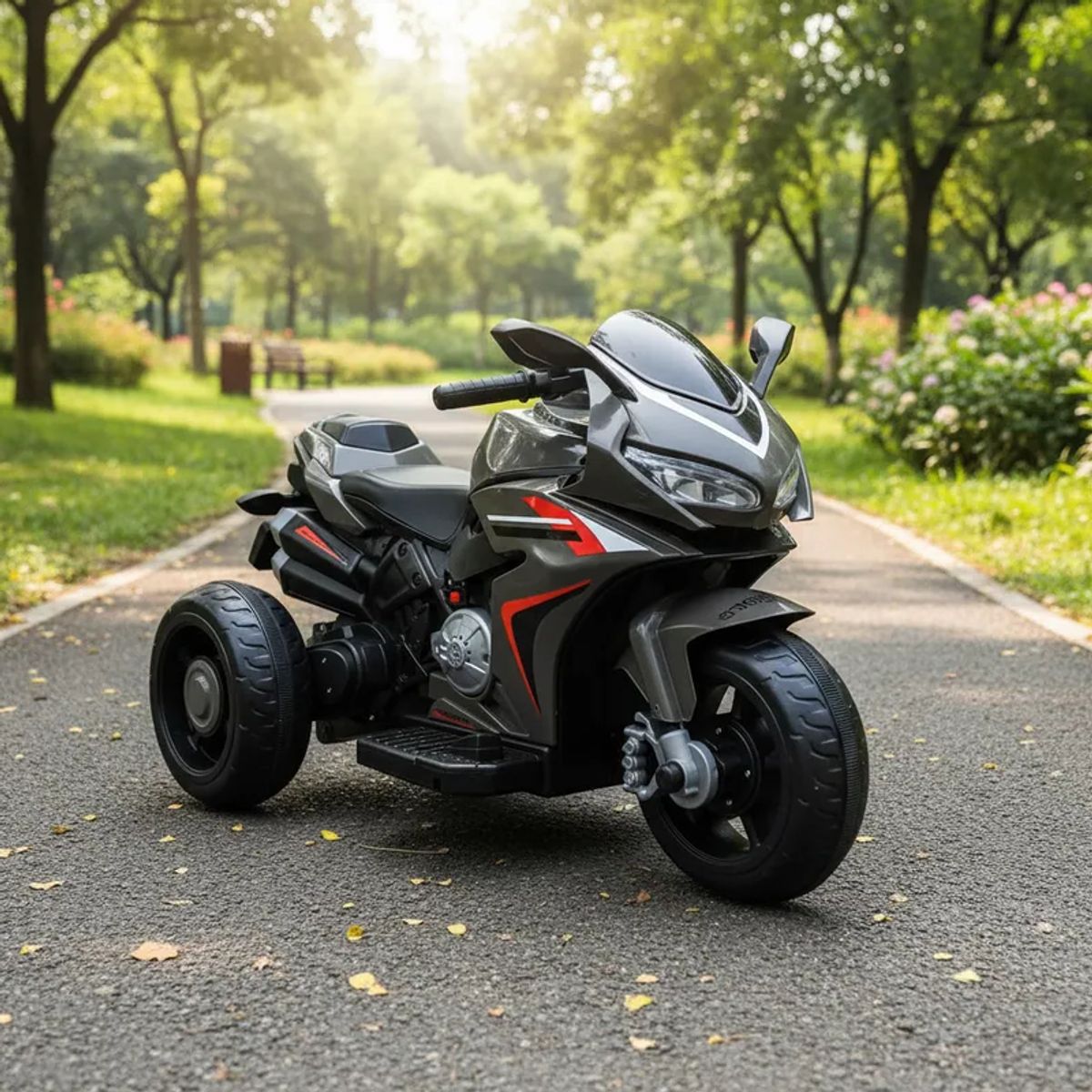 BEBESIT - Trimoto BigTrail Niños Infantil 6V a Batería Gris