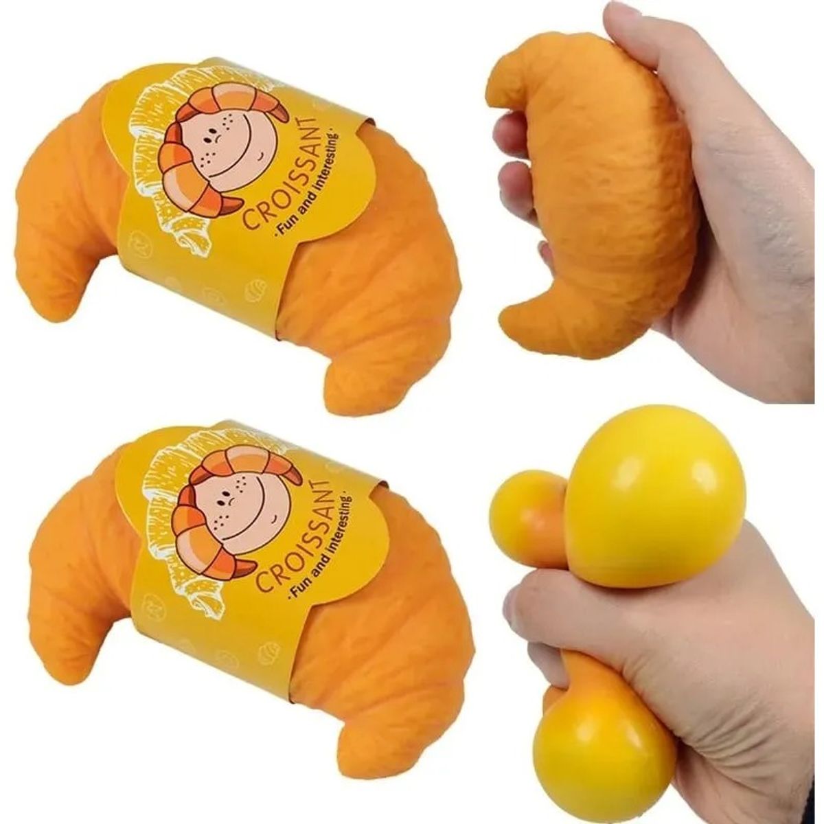 GENERICO - Juguete Antiestrés Squishy Croissant Realista Y Suave