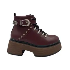 HERIEL - Botín Burdeos Plataforma Mujer