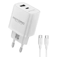 MOTOMO - Cargador Carga Rápida de 20W con Cable USB-C a USB-C MO-PDL20