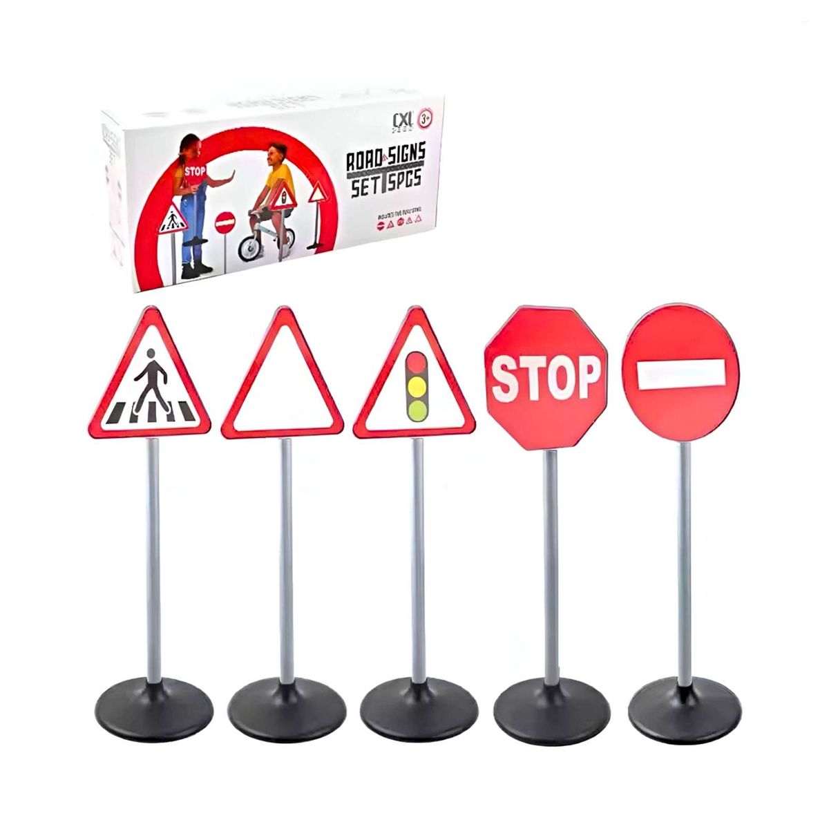 GENERICO - MINI SIGNOS DE TRÁNSITO PARA NIÑOS 5 PZS