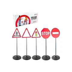 GENERICO - MINI SIGNOS DE TRÁNSITO PARA NIÑOS 5 PZS