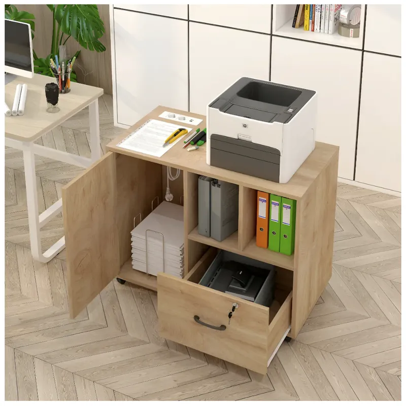 HOMER DESIGN - Mueble De Oficina Archivador Con Llave Con Rueda Con Enchufe