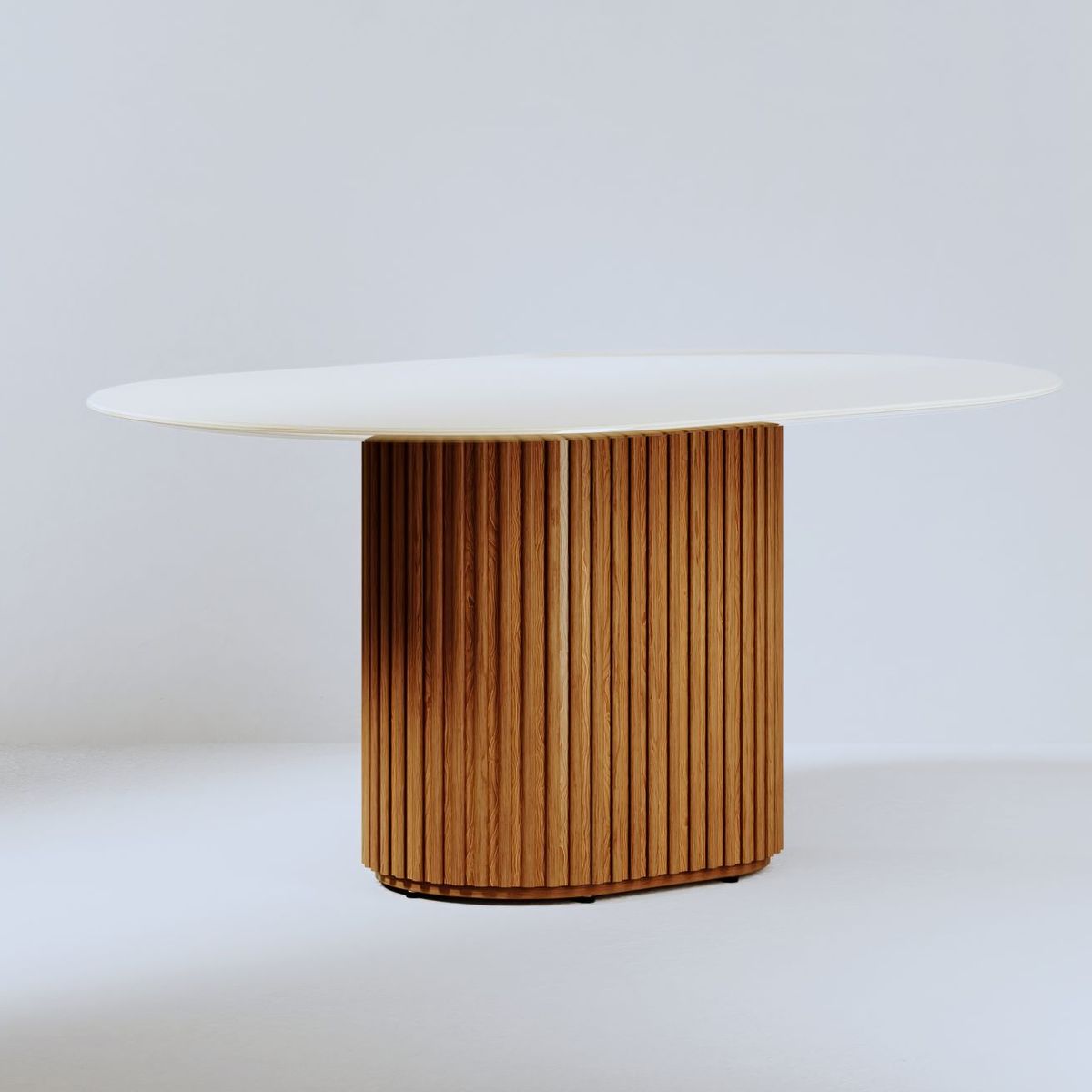 MILK - Mesa Comedor Ciccio Blanco Y Canela