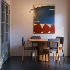 MILK - Juego De Comedor Socca + 4 Sillas Monte II Gris