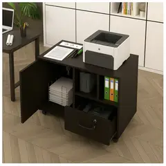 HOMER DESIGN - Mueble De Oficina Archivador Con Llave Con Rueda Con Enchufe