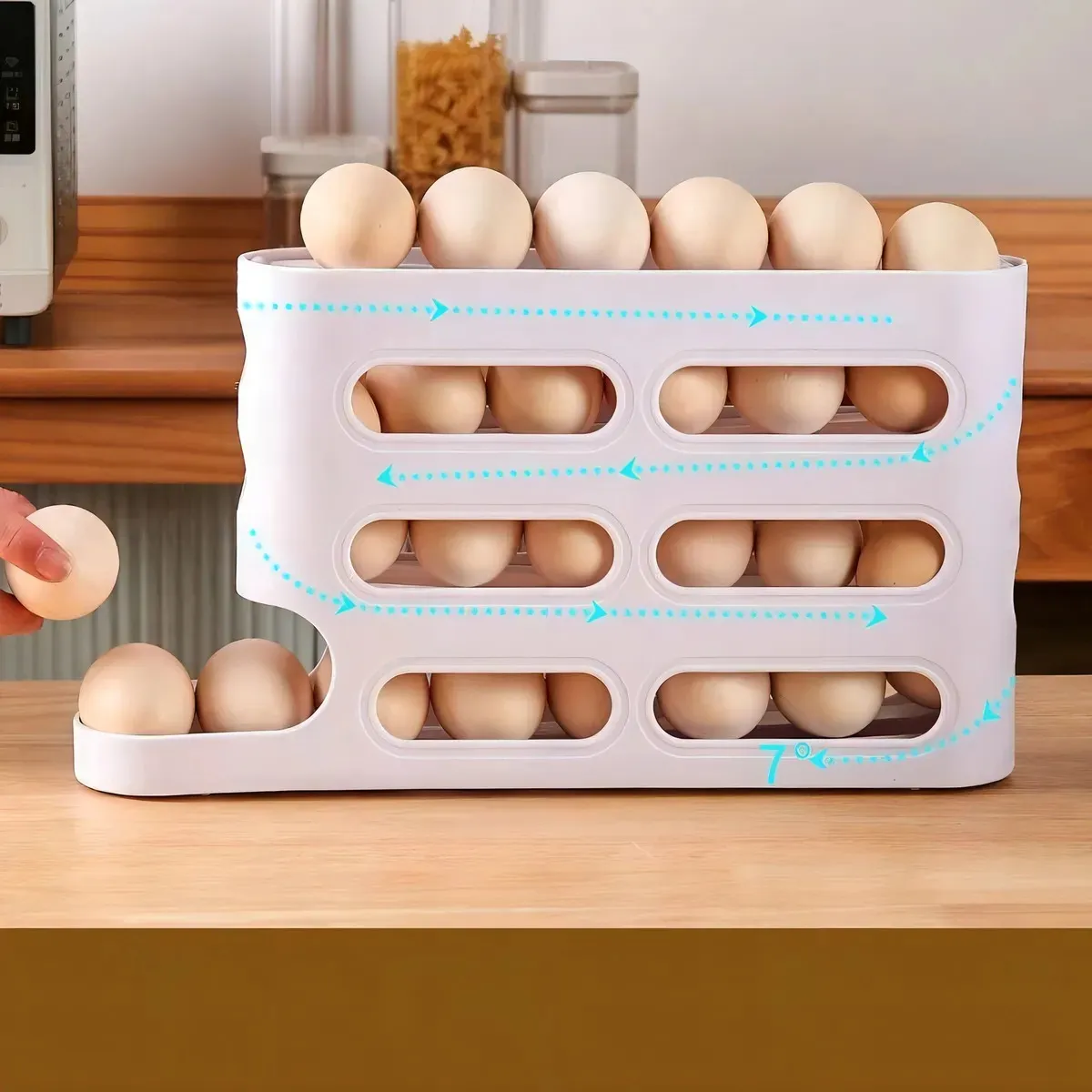 GENERICO - Organizador De Huevos Dispensador De Huevos Porta Huevos