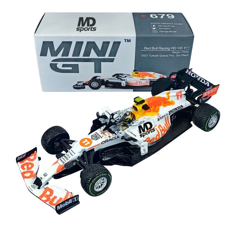 FORMULA 1 - Auto F1 Redbull Rb16b Blanco 2021 Checo PErez Minigt 1:64