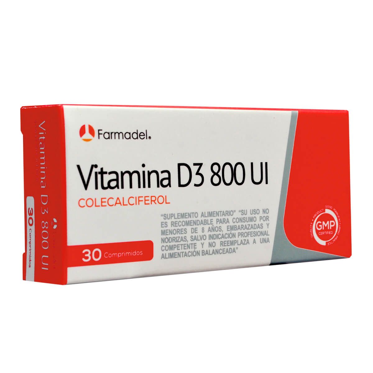 FARMADEL - Vitamina D3 800 UI (30 comp)
