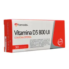 FARMADEL - Vitamina D3 800 UI (30 comp)