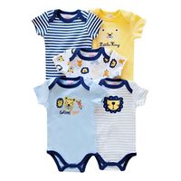 Pack 5 Bodys Bebé Algodón Colores - ENVIO GRATIS