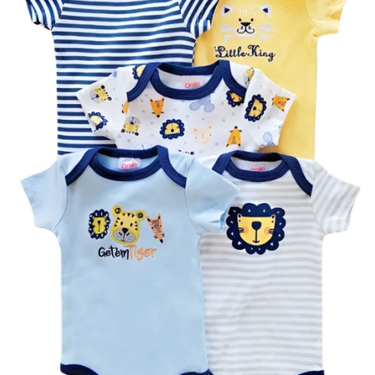 ENCANTO - Pack 5 Bodys Bebé Algodón Colores - ENVIO GRATIS