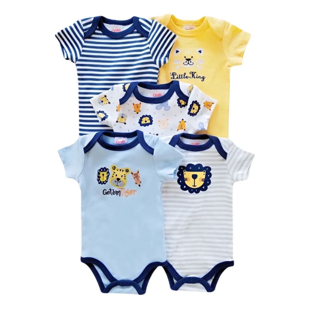 ENCANTO - Pack 5 Bodys Bebé Algodón Colores - ENVIO GRATIS