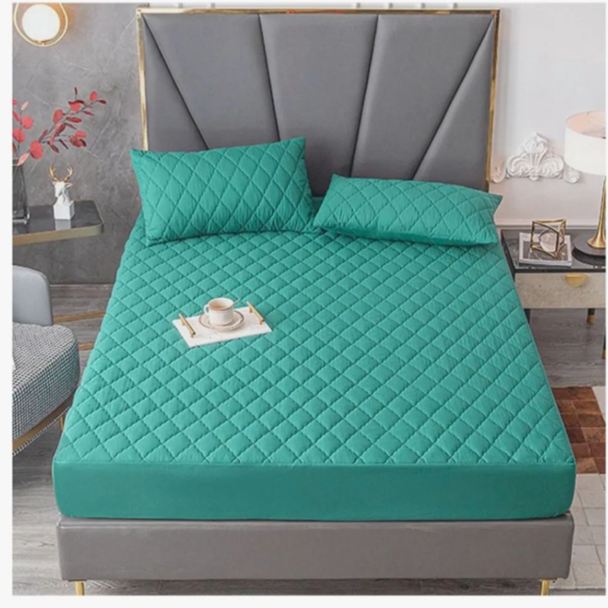 GENERICO - Funda Cubre Colchón 15 Plaza + 1 Funda Almohada - Caliso