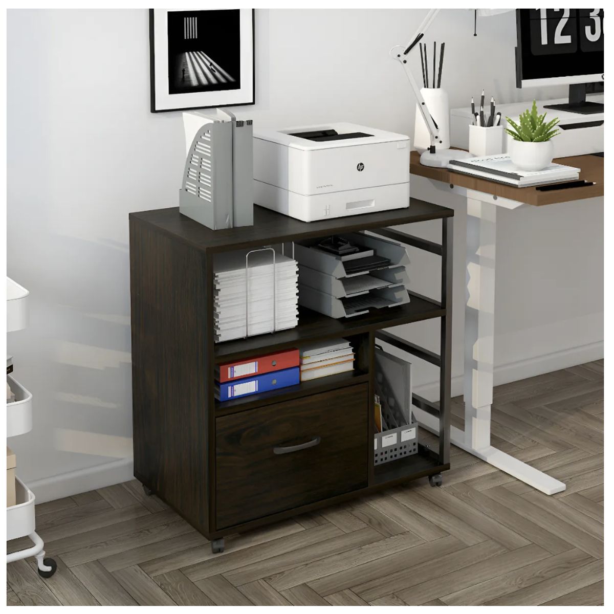 HOMER DESIGN - Mueble De Oficina Archivador Cajonera Y Rueda Multiusos