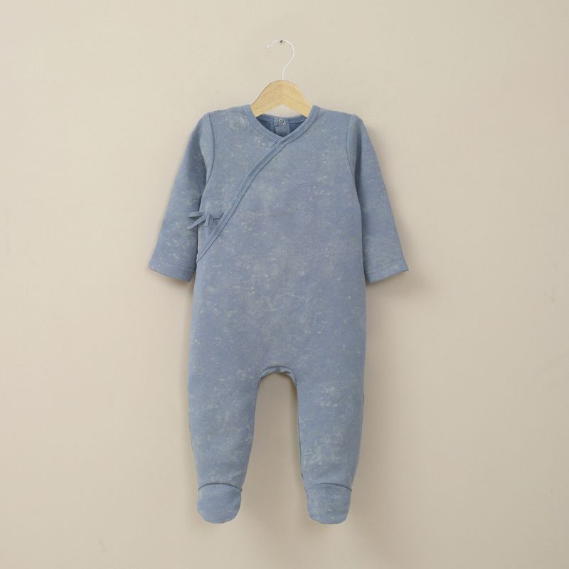 OPALINE - Osito azul con apertura en la espalda de bebé niño