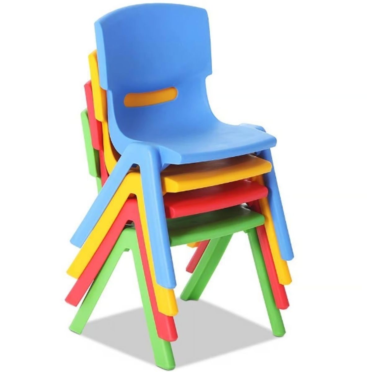 GENERICO - Set 4 Sillas Plástica Infantil Niños Niñas Piso Taburete