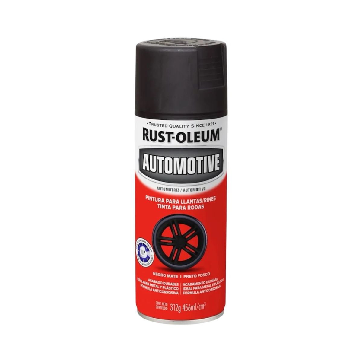 RUST OLEUM - Pintura para Llantas Spray Negro Mate 456ml