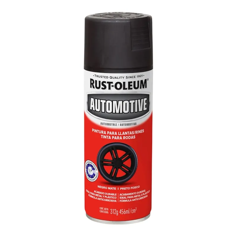 RUST OLEUM - Pintura para Llantas Spray Negro Mate 456ml
