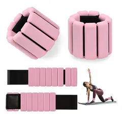 EVERSO - Kit 2 Brazaletes Pesas Para Tobillos Y Muñecas 2 Lbs Ajusta