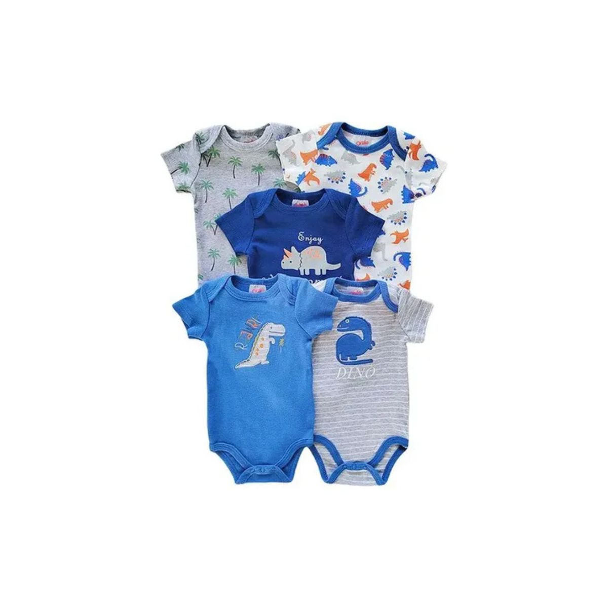 ENCANTO - Pack 5 Bodys Bebé Algodón Colores - ENVIO GRATIS