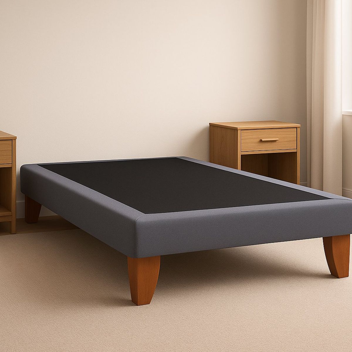 GENERICO - BASE DE 1.5 PLAZAS GRIS CLARO LINO