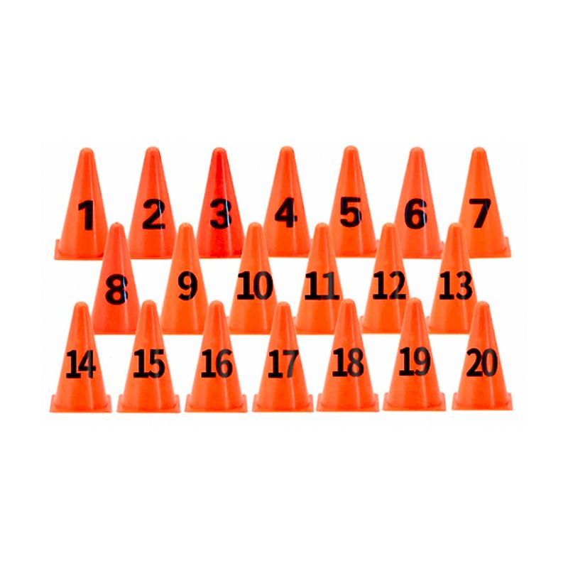 SDFIT - Set Conos Enumerados Set 1-20 - 23 Cm Mk-835 Naranja