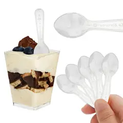 GENERICO - Cucharita De Helado y Postres 250 Unidades Transparente