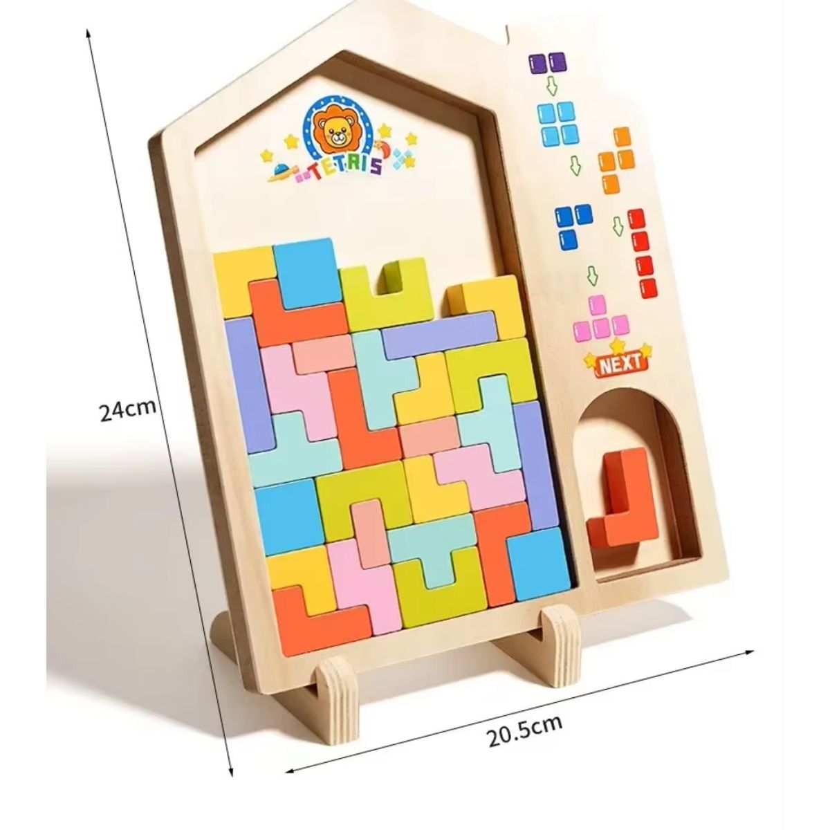 GENERICO - Bloques de construcción de madera tridimensionales 3D Montessori