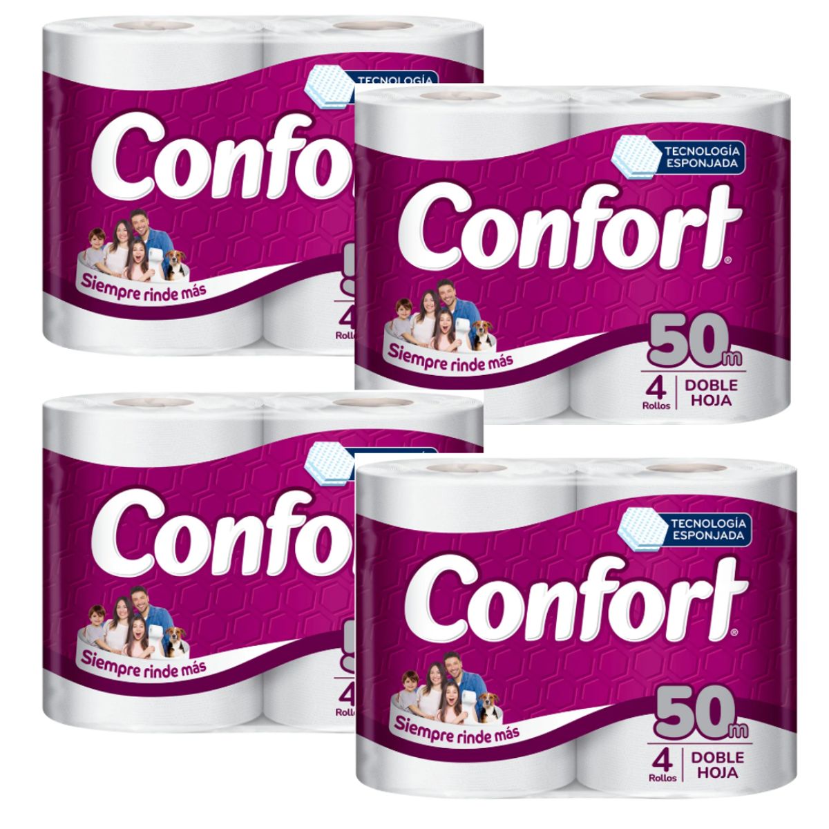 CONFORT - Confort Mega 50mts 4 Paquetes 16 Rollos