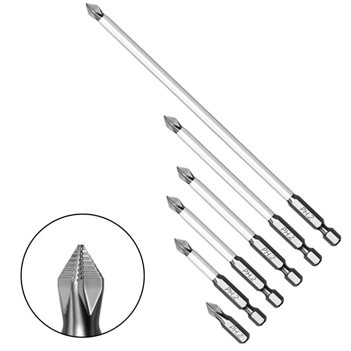 TYKON - Puntas Phillips PH2 Variadas Magnetizadas de Impacto