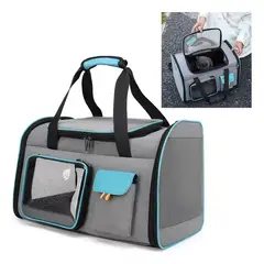 GENERICO - Bolso transportador de gato mochila respirable gris