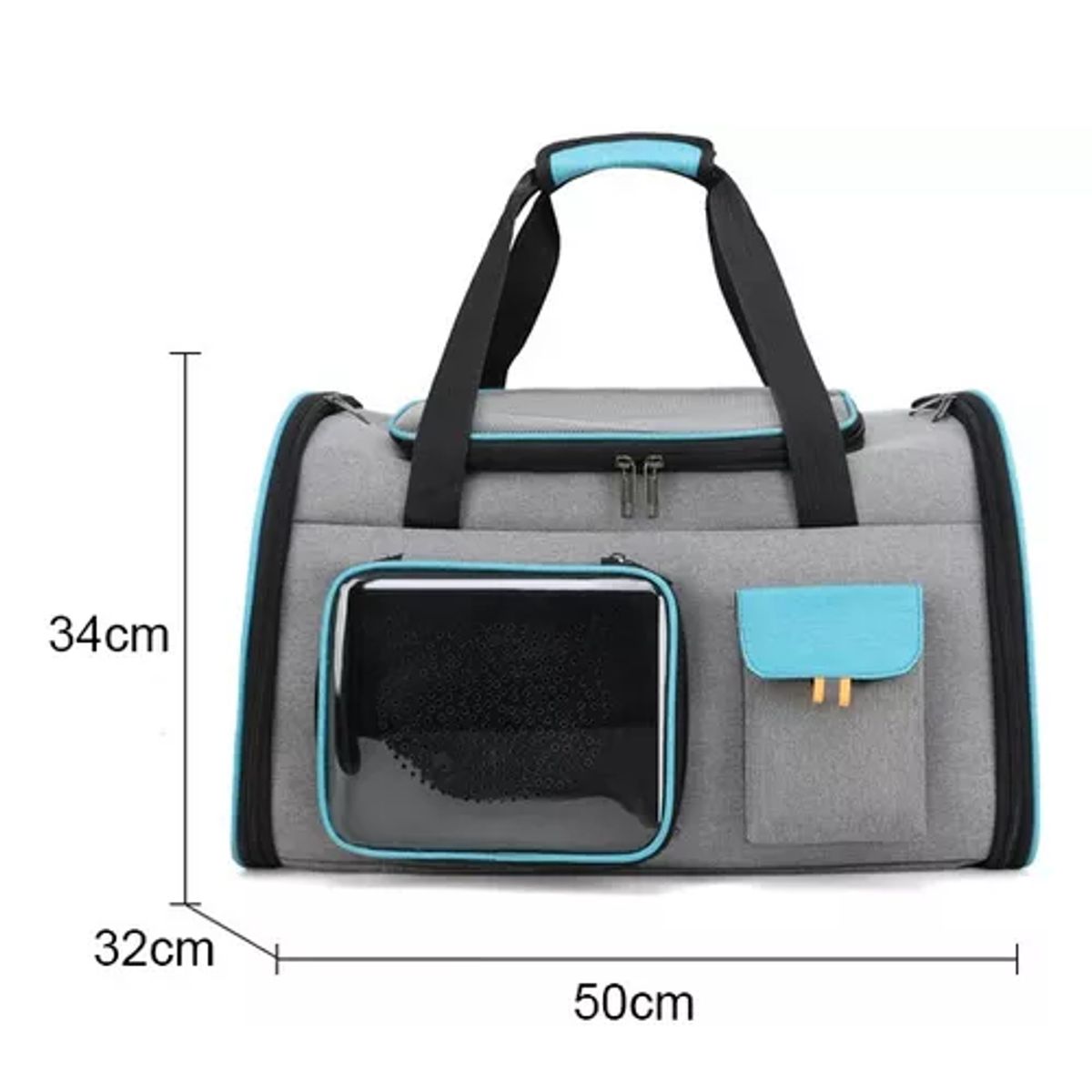 GENERICO - Bolso transportador de gato mochila respirable gris