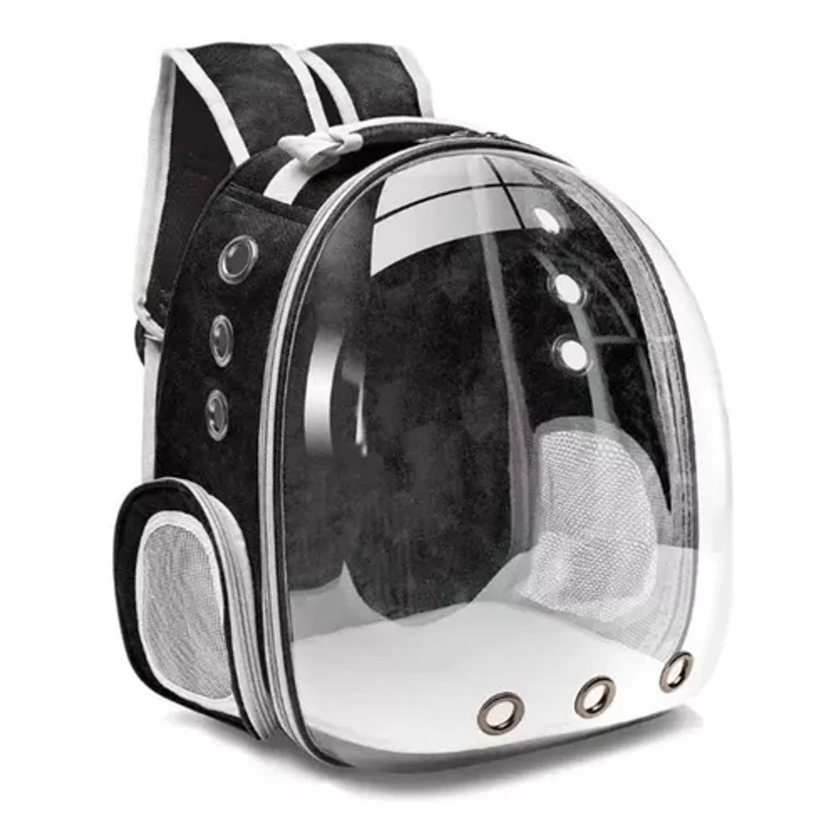 GENERICO - Bolso mochila porta mascotas color negro