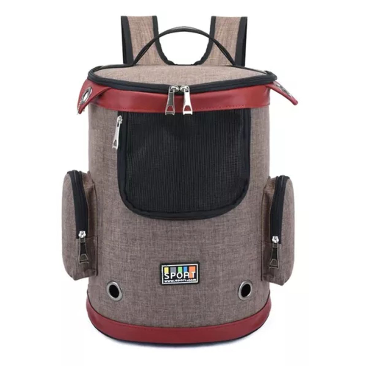 GENERICO - Mochila transpirable para mascotas marrón