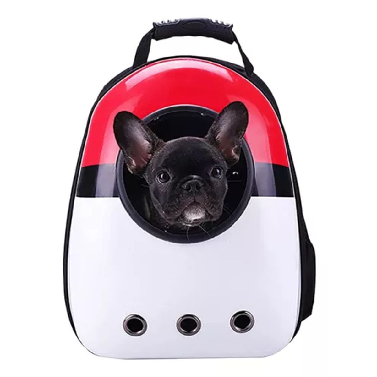 GENERICO - Mochila bolso transparente mascotas perro y gato multicolor