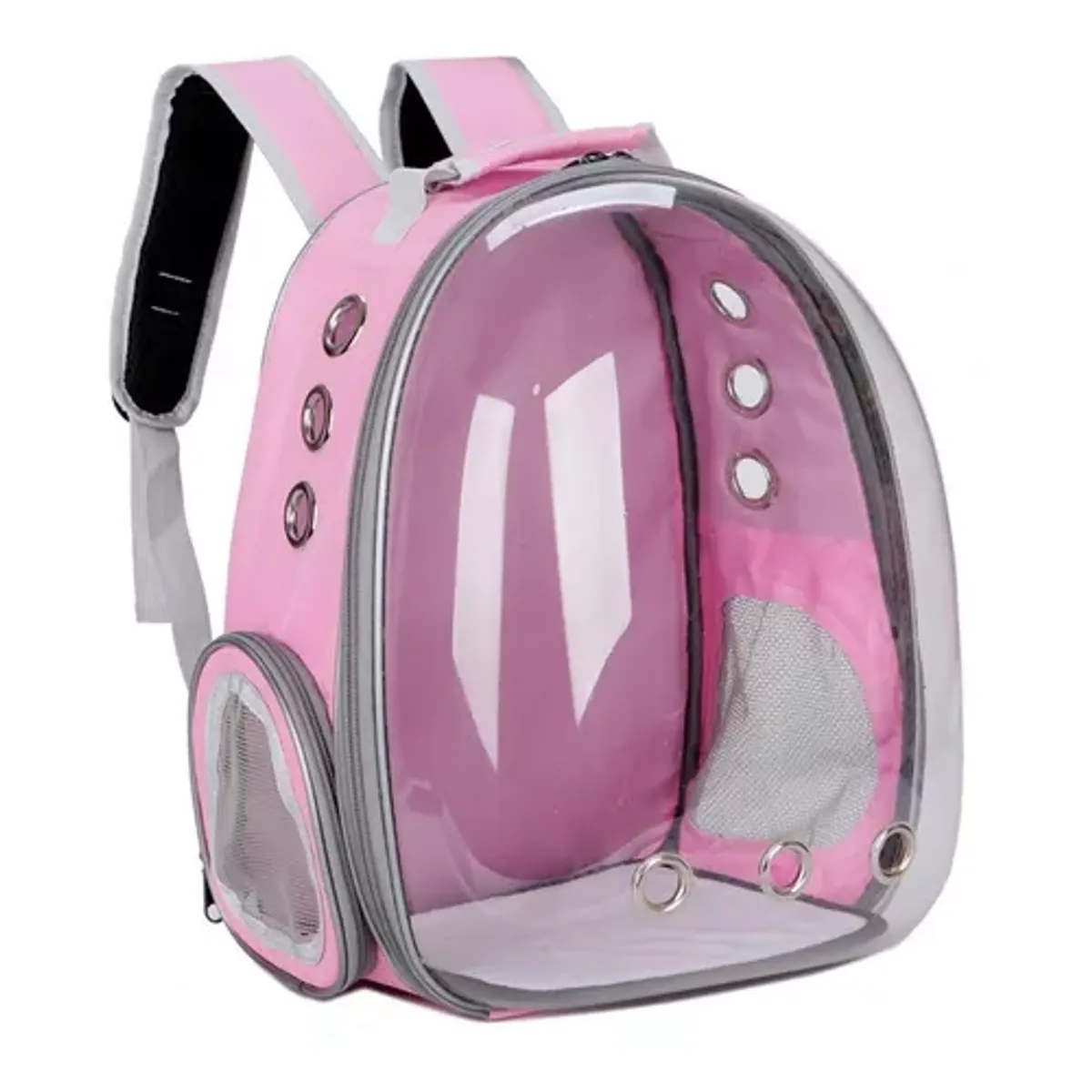 GENERICO - Bolsa viaje para gatos mochila transparente mascotas rosado