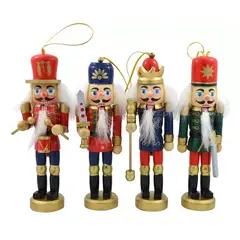 GENERICO - X4 cascanueces navideños adornos para árbol de Navidad multicolor