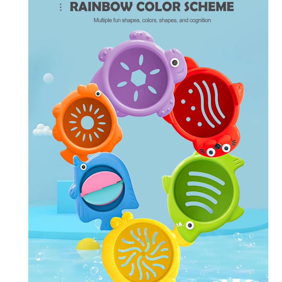 GENERICO - JUEGO APILABLE PARA BAÑO Y LA PLAYA