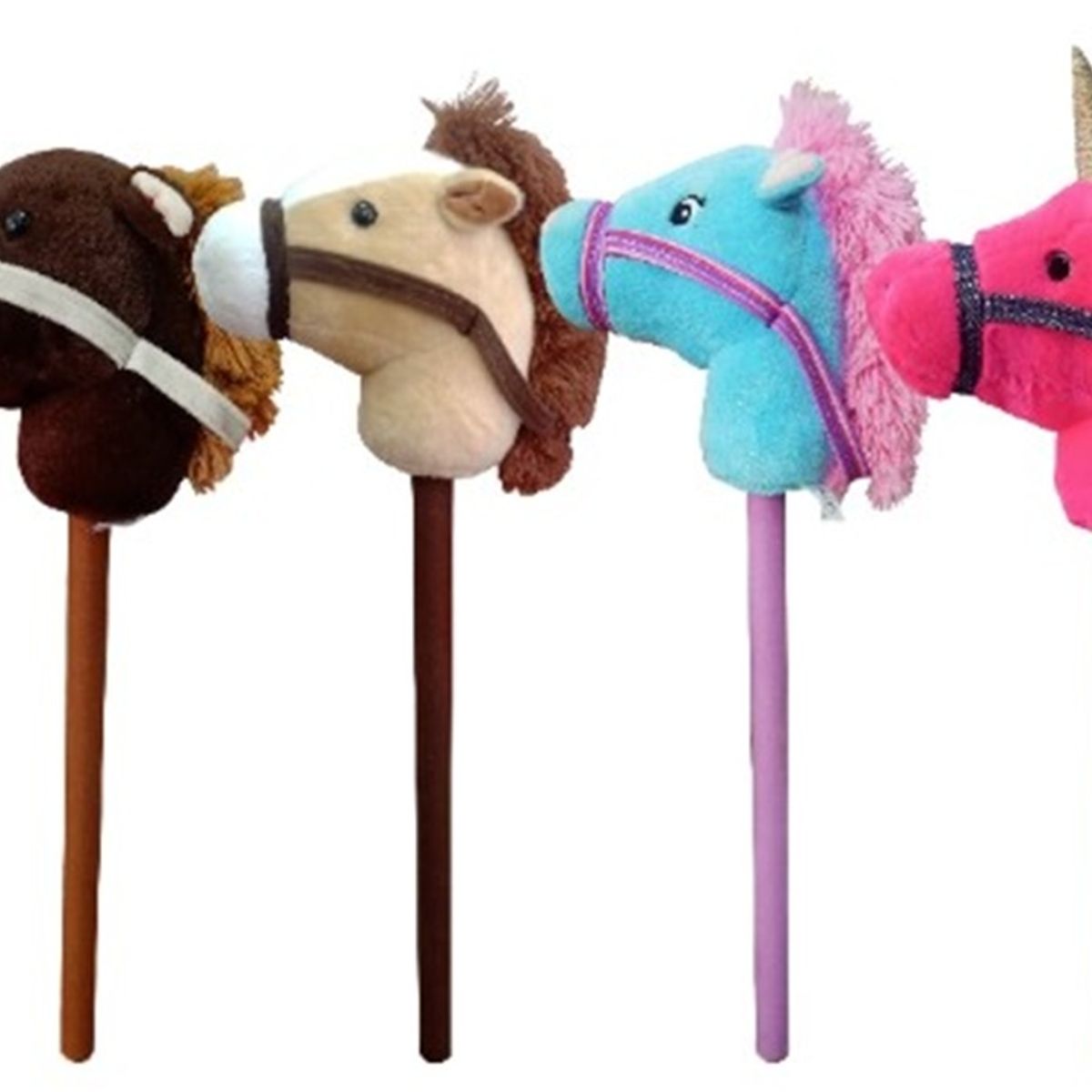 PLASTIMAR - SET 4 CABALLITOS DE PALO ALLEGRO