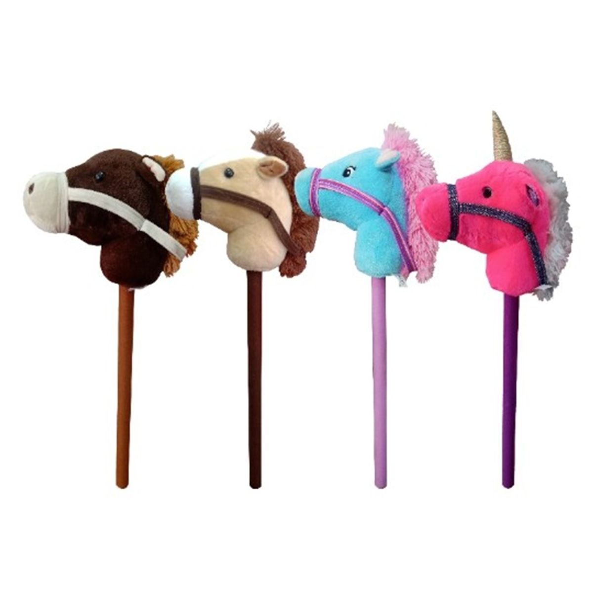 PLASTIMAR - SET 4 CABALLITOS DE PALO ALLEGRO