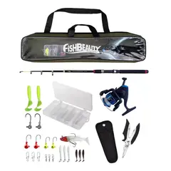 GENERICO - Kit de iniciación de caña de pesca de 210 cm con accesorios