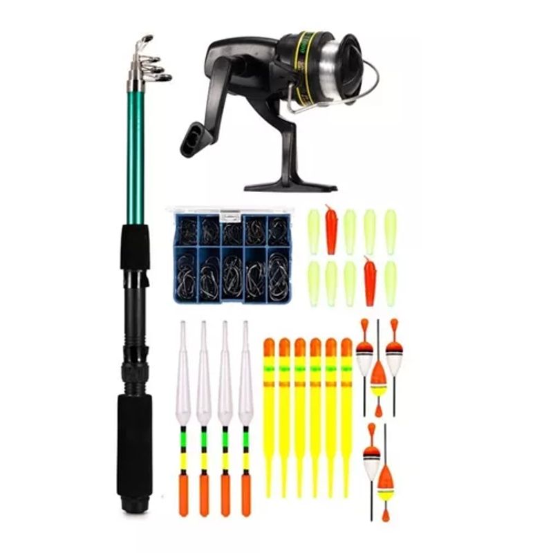 GENERICO - Set de caña de pesca básico para niños y jóvenes con accesorios