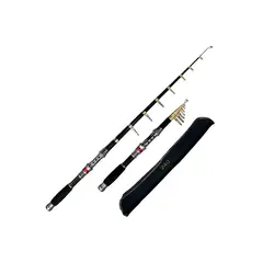 GENERICO - Caña de pescar profesional de 240m 2000gr para pesca pesada negro
