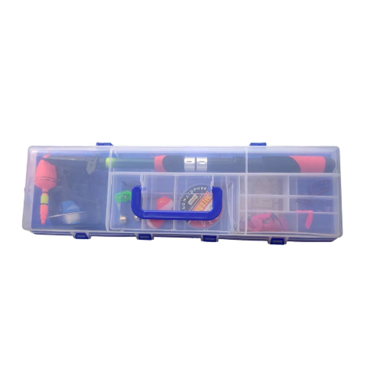 GENERICO - Set pesca caña de pescar telescópica mosquero carrete negro