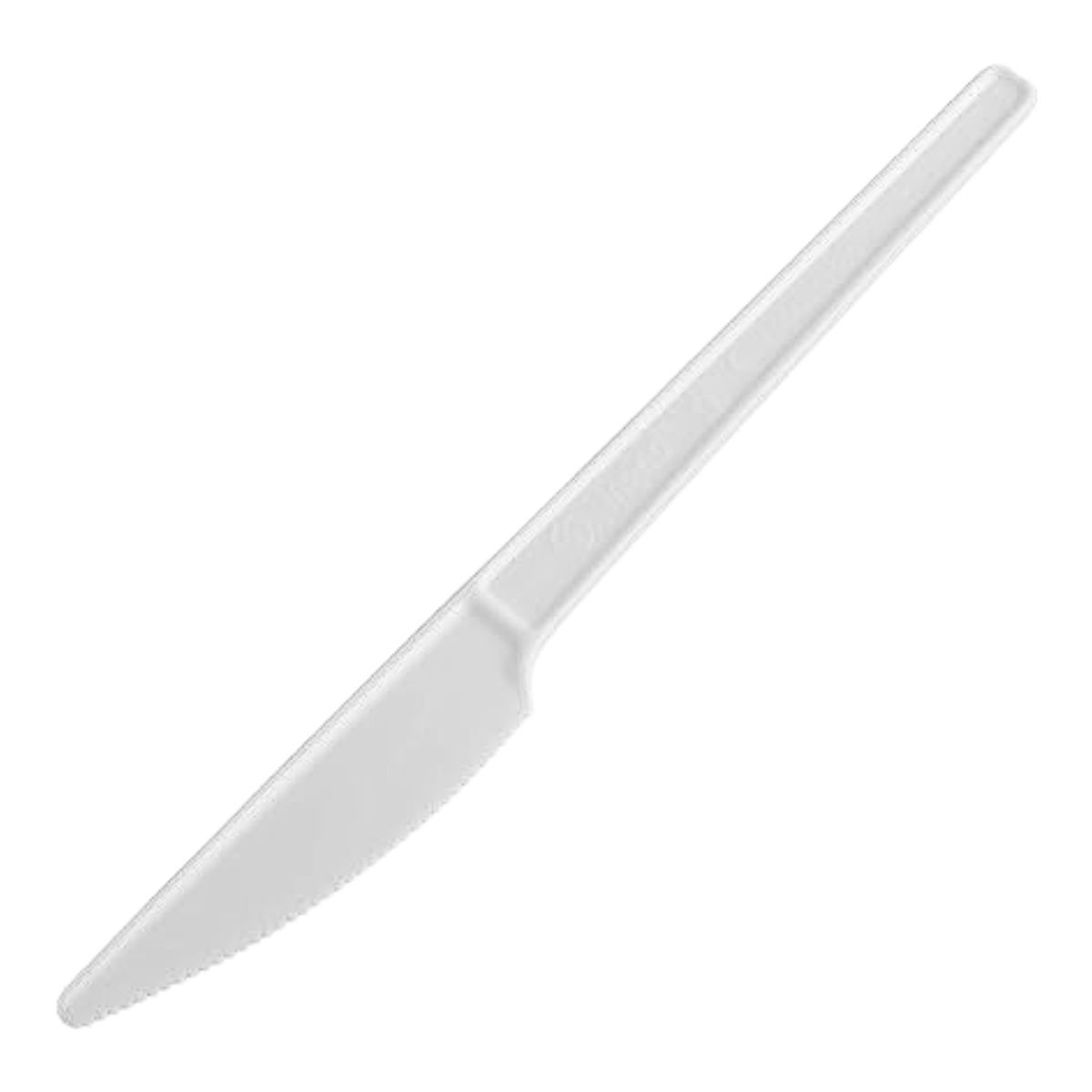 GENERICO - Cuchillo Blanco Biodegradable para Cotillón Pack 50 Unidades
