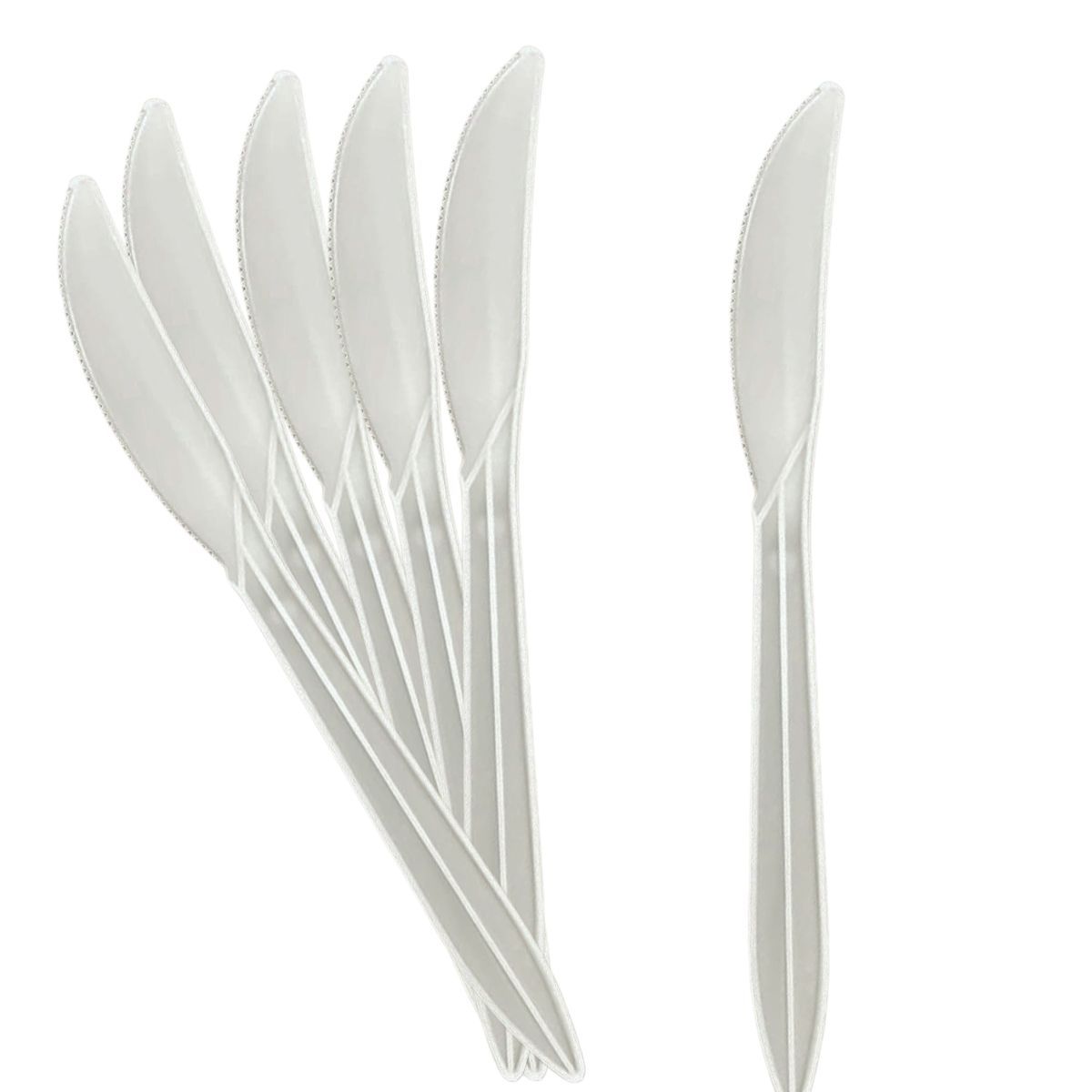 GENERICO - Cuchillo Plástico 100 Unidades Cubiertos Desechables